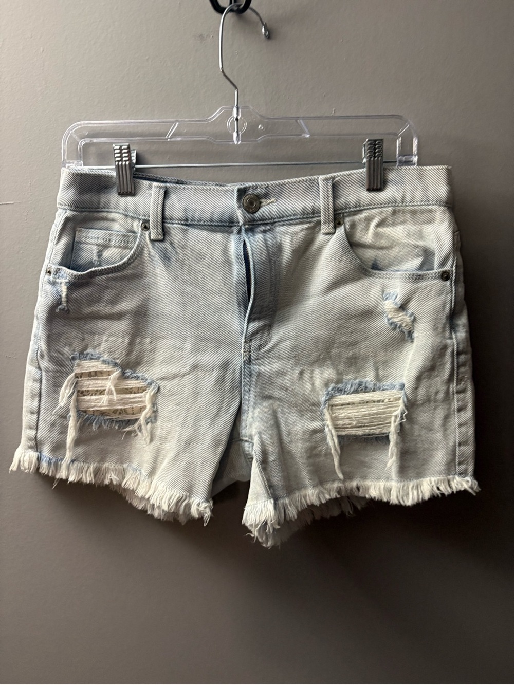 Mudd Light Blue Distressed Denim Jean Shorts
